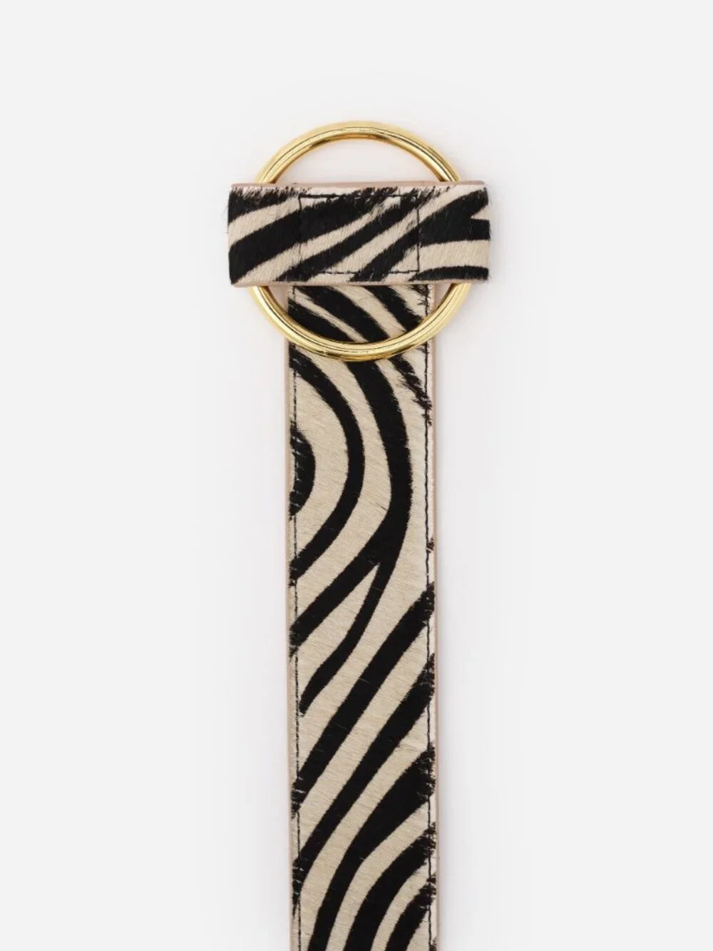 J McLaughlin Amelia Pony Hair Belt in Zebra Stripes NEW